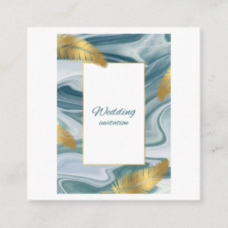 D'accompagnement Carte d'invitation de mariage en marbre liquide bl
