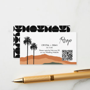 D'accompagnement Carte d'invitation de réponse moderne Palm Springs