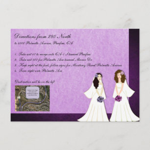 D'accompagnement Carte d'itinéraire de Mariage lesbien de deux mari
