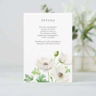 D'accompagnement Carte du boîtier des détails de la fleur d'anémone