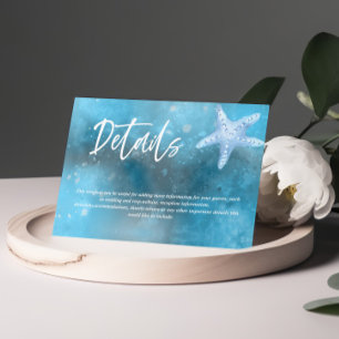 D'accompagnement Carte du boîtier Mariage d'été de la mer Bleue pro
