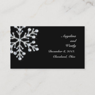 D'accompagnement Carte du site Web du Mariage de snowflake d'hiver