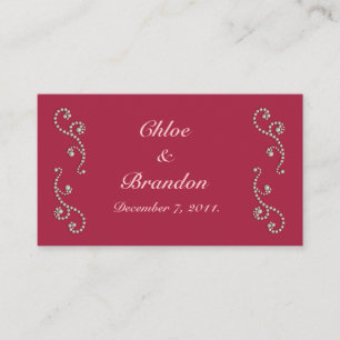 D'accompagnement Carte du site Web Mariage Ruby Red, Pink and Pearl
