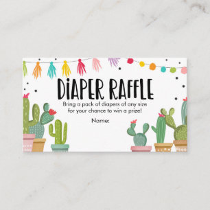 D'accompagnement Carte Fiesta Diaper Raffle Cactus Mexicain Floral