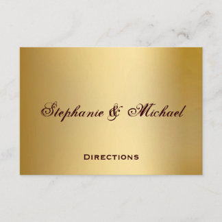 D'accompagnement Carte Gold Blue Ocean Mariage Directions