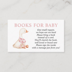 D'accompagnement Carte insert Livres pour Bébé Silly Goose Rose