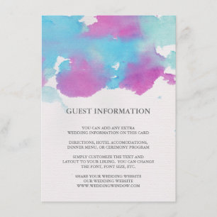 D'accompagnement Carte intérieure de mariage Vibrant Dreams