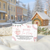 Carte Livres d'Hiver Rose pour Bébé