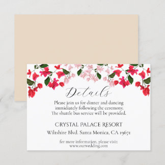 D'accompagnement Carte Mariage de bougainvilliers brillant