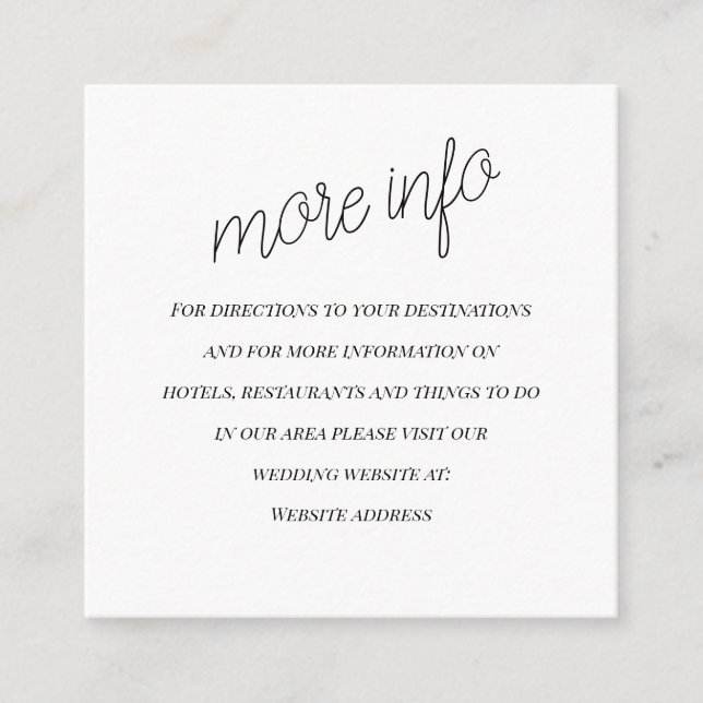 D'accompagnement Carte Mariage d'information "le Mariage" (Devant)