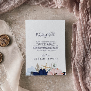D'accompagnement Carte Mariage floral moderne nautique