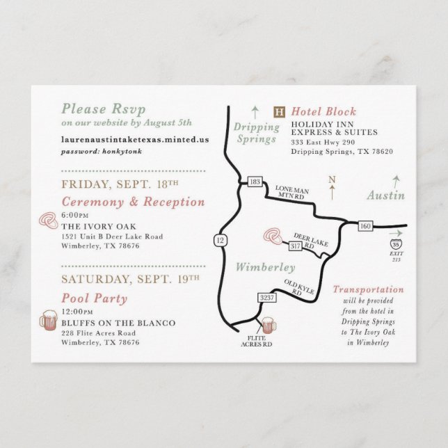 D'accompagnement Carte mariage - POUR LAUREN (Devant)