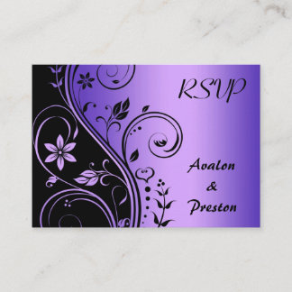 D'accompagnement Carte Mariage RSVP Flower
