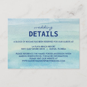 D'accompagnement Carte Mariage Watercolor Ocean