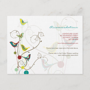D'accompagnement Carte Mariage Whimsical Summer Bird And Swirls
