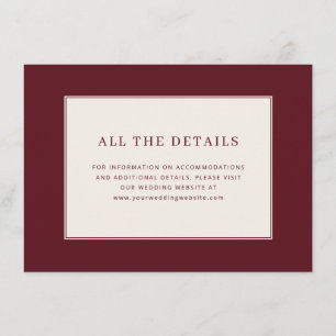 D'accompagnement Carte minimaliste marron élégante