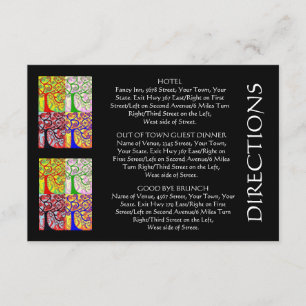 D'accompagnement Carte 'Out Of Town Guest DIRECTIONS' (petit rec)