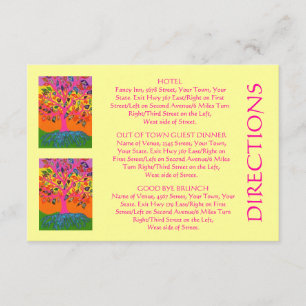 D'accompagnement Carte 'Out Of Town Guest DIRECTIONS' (petit rec)