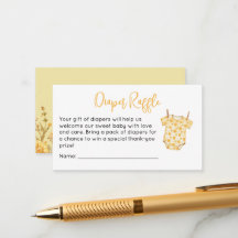Carte personnalisée de tombola de couches pour Bab