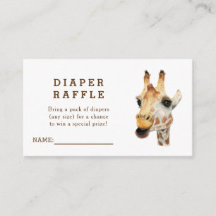D'accompagnement Carte Raffin Baby shower Giraffe Jungle