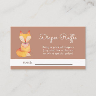D'accompagnement Carte Raffin Baby shower Mete Woodland Fox