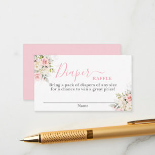 D'accompagnement Carte Raffle Baby shower fille rose pâle