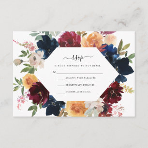 D'accompagnement Carte RSVP automne