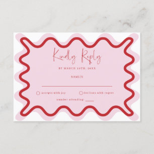 D'accompagnement Carte RSVP couleur rouge vibrant rouge rose