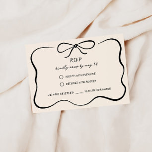 D'accompagnement Carte RSVP de mariage à main vintage