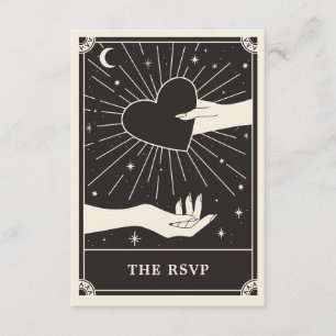 D'accompagnement Carte RSVP de mariage du tarot céleste Boho