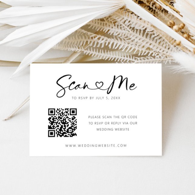 D'accompagnement Carte RSVP de mariage minimale de la police de coe (Créateur téléchargé)