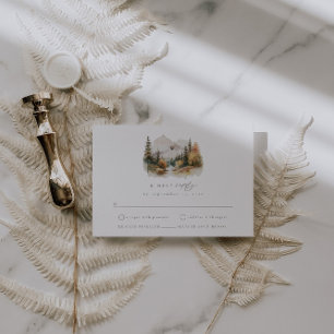 D'accompagnement Carte RSVP de mariage RSVP Rustic Watercolor