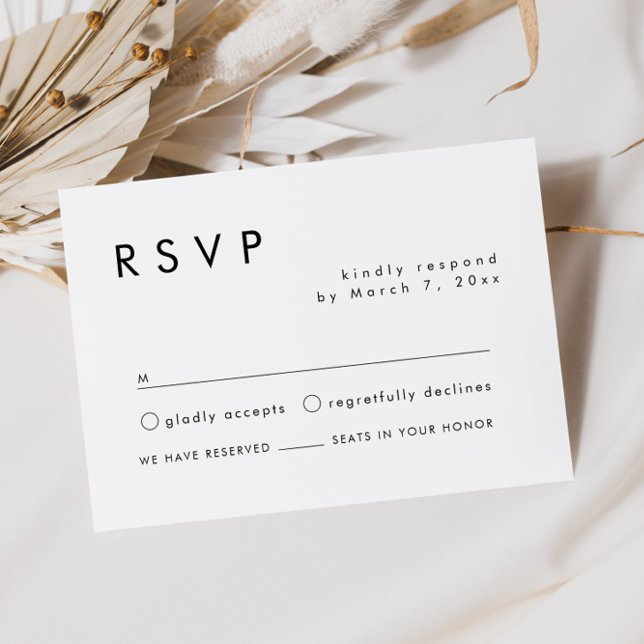 D'accompagnement Carte RSVP de mariage simple moderne (Créateur téléchargé)