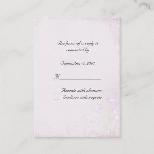 D'accompagnement Carte RSVP florale Lavender