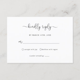 D'accompagnement Carte RSVP minimaliste Rustique