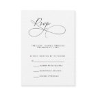 Carte RSVP Script Moderne