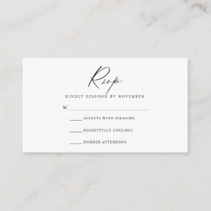 D'accompagnement Carte RSVP Script Moderne