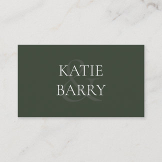D'accompagnement Carte RSVP simple moderne foncé vert