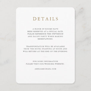 D'accompagnement Carte Simple Minimaliste Mariage Détails