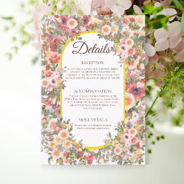 D'accompagnement Charming Spring Floral Mariage Détails Carte