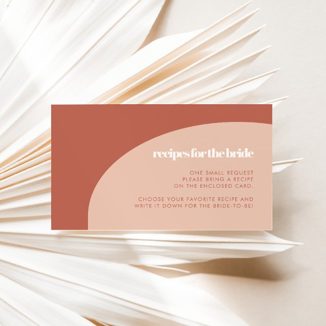 D'accompagnement Chic pêche en terre cuite Douche nuptiale Carte de (Créateur téléchargé)