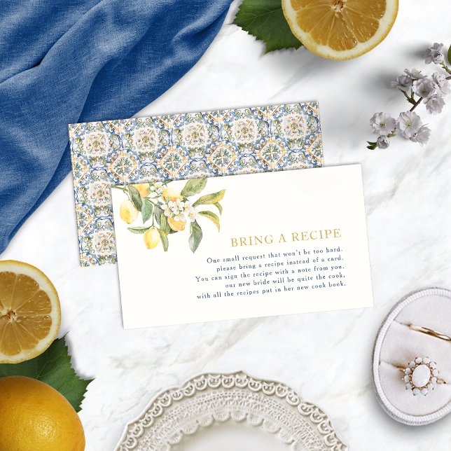D'accompagnement Citron Apporte Une Carte De Recette (Lemon Bring A Recipe Card
)