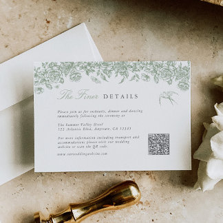 D'accompagnement Code QR de la carte d'information de mariage Toile