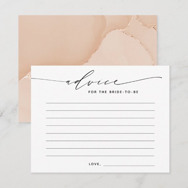 D'accompagnement Conseil pour la carte de boîtier de script élégant (Devant / Derrière)