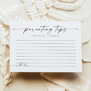 D'accompagnement Conseils minimalistes de parents Baby shower carte