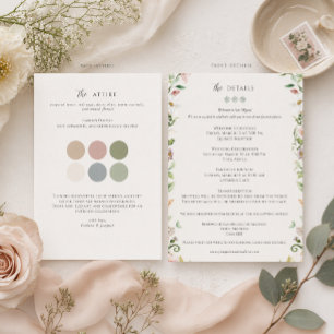D'accompagnement Détails de mariage champêtre et carte de tenue