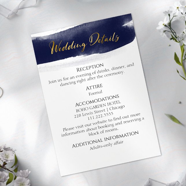 D'accompagnement Détails du mariage | RSVP | Carte de boîtier de co (Créateur téléchargé)