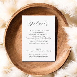 D'accompagnement Détails minimaliste du Mariage Carte de boîtier ph
