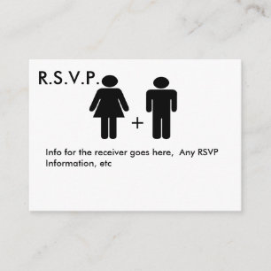 D'accompagnement Diagramme de couple Carte RSVP amusante