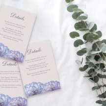 Dusty Blue Blush rose Floral Mariage carte détaill